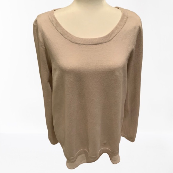 CHELSEA&THEODORE | NWT PALE OPEN BACK SWEATER | L - Picture 3 of 6
